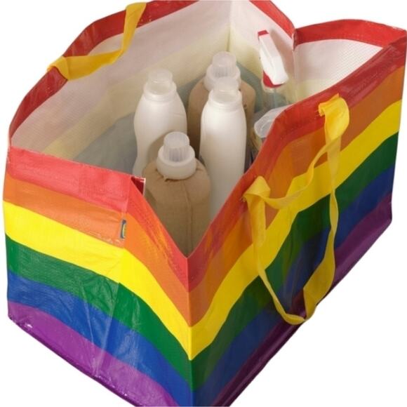 IKEA -STORSTORMA -Set of Two (2) Large Rainbow Tote Support LGBTQ+ Gay Pride - Picture 9 of 13